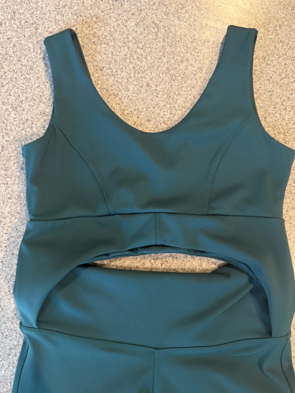 Mika Yoga Wear Teal Cutout One-Piece Yoga Bodysuit size S - Picture 2 of 8